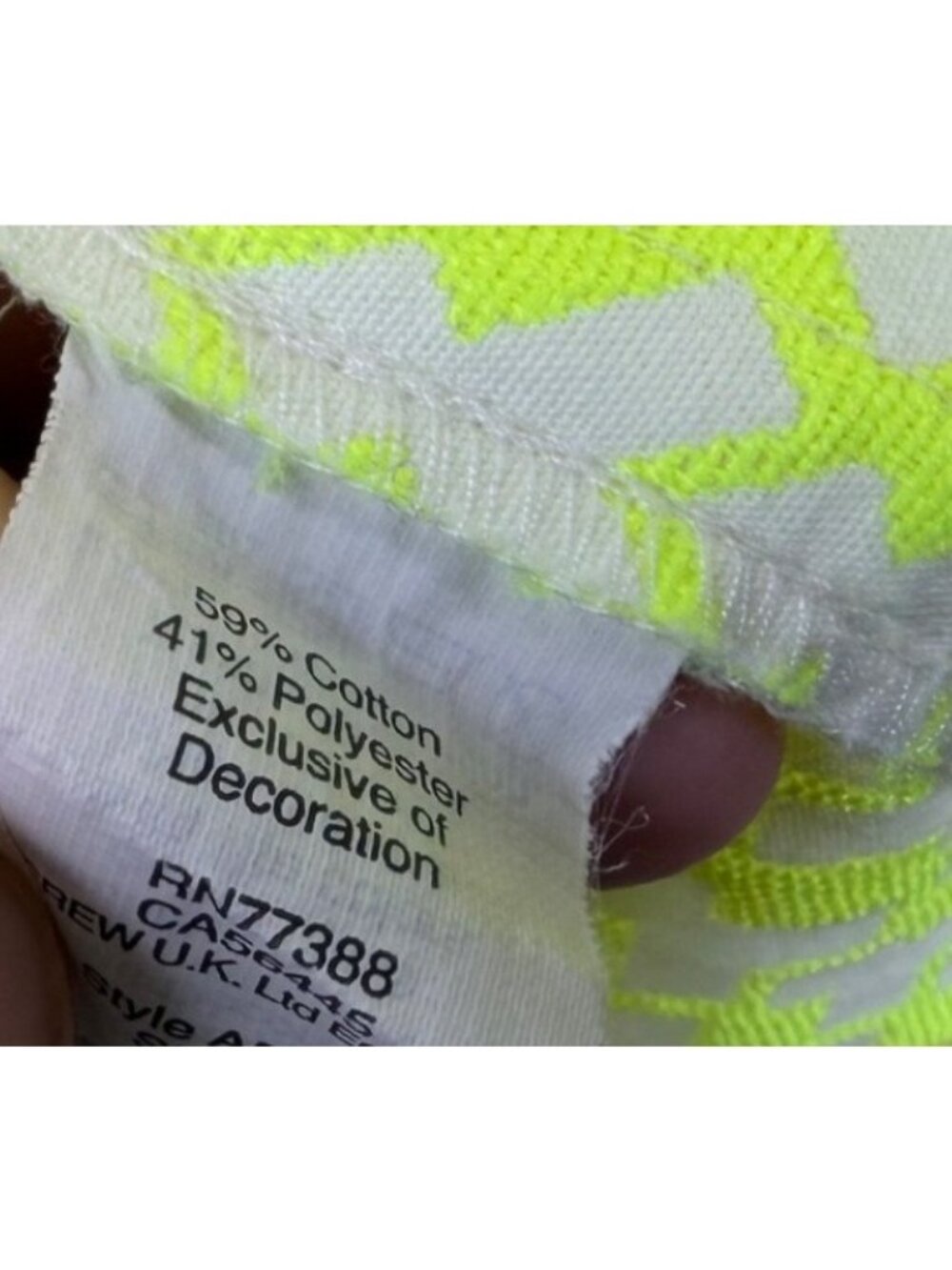 J.CREW Neon Arrow Print Mod Shift Dress Pockets Yellow White Sz 4 Resort Yacht - Picture 8 of 14